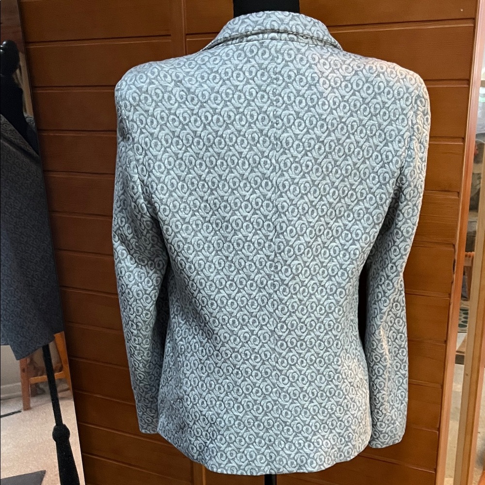 Zanella Light Gray Patterned Blazer - image 4